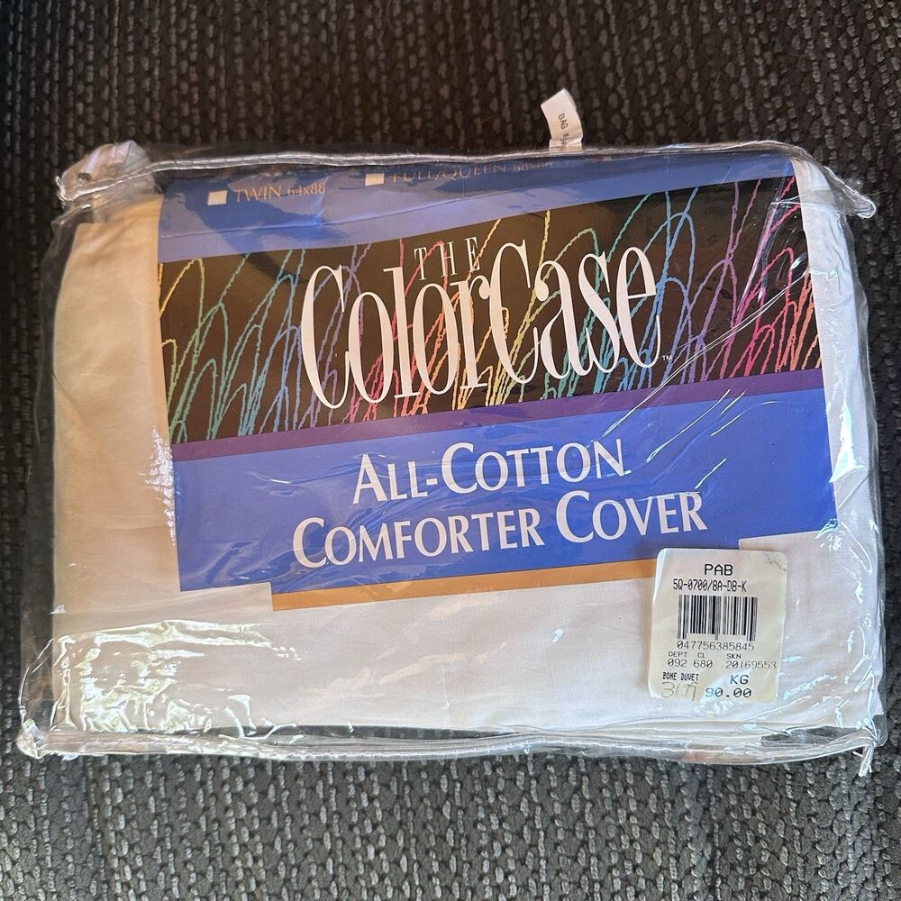 Vintage TheColorCase 100% Cotton King Comforter Cover - Bone / Off-